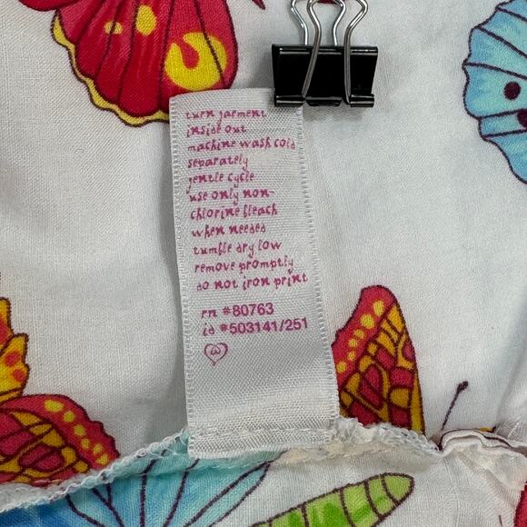 Victorias Secret Y2K Pajama Shirt S Pocket Button Butterfly Whimsy Fairy Summer - Picture 11 of 12